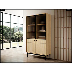 OTITEC Bibliothèque vitrée – L.104 x H.185 x P.39 cm – OSAKA