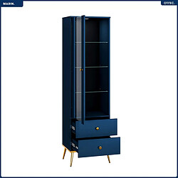 Otitec Armoire vitrine - Bleu foncé