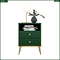 Otitec Table de chevet bois - Vert foncé