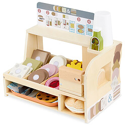 Mamabrum Jouet D'imitation Bar à Sandwich en Bois- Marchande Restaurant, Dinette