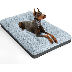 Vendos85 Coussin Moelleux pour Chien de Taille Moyenne - Lavable - Imperméable - Antidérapant - Respirant - 122 x 76 cm Gris
