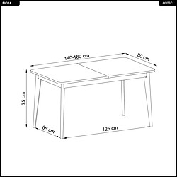 Avis Otitec Table à manger extensible - Chêne linea/Blanc