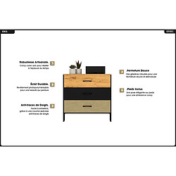 Avis Otitec Commode 3 tiroirs - Chêne