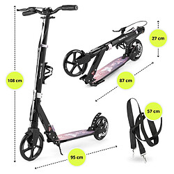 Hypermotion Trottinette Enfant jusqu'à 100kg - 2 amortisseurs - Pliable - 2 Freins- Aluminium- ABEC-7 pas cher