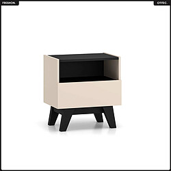 Otitec Table de chevet design - Écru