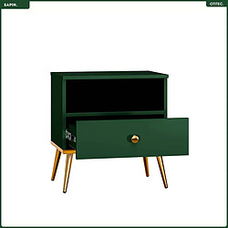 Otitec Table de chevet design - Vert foncé