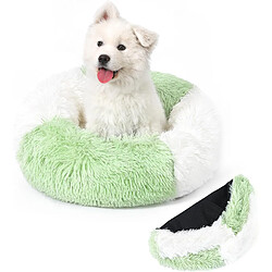 Vendos85 Panier Chat Rond Dehoussable et Lavable 40 cm vert