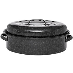 Cocotte ovale en acier carbon 46x31cm - 0509 - Roaster Graniteware - WARMCOOK