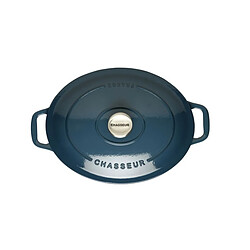 Cocotte ovale en fonte émaillée 29cm bleu - PUC472997 - CHASSEUR