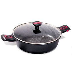 Sauteuse anti-adhésive 28cm + couvercle - 383604 - Granit Pro - BAUMALU