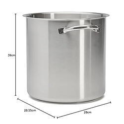 Marmite sans couvercle 28cm inox - 3507.28 - Prim Appety - DE BUYER pas cher
