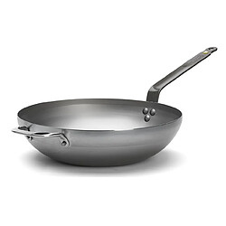 Poêle wok acier doux 32cm - 5617.32 - Mineral B Element. - DE BUYER