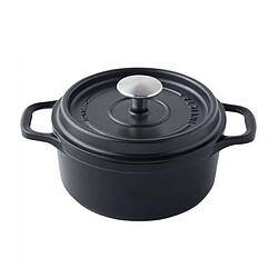 Cocotte ronde en fonte émaillée 18cm noir - 402181 - INVICTA