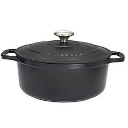 Cocotte ronde en fonte émaillée 32cm noir - PUC473201 - CHASSEUR