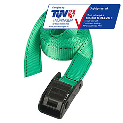 Master Lock 3110EURDATCOL Sangle d'arrimage avec boucle à griffes, Couleur Aléatoire, 2,50m x 25mm Sangle, Pack de 2