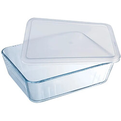 Plat rectangulaire 2.6l verre + couvercle plastique - 243P000/5046 - PYREX