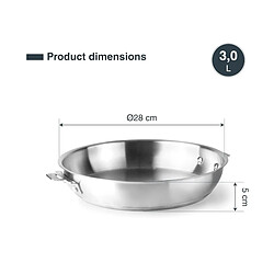 Lacor poêle inox classique