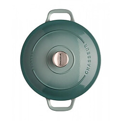 Cocotte ronde en fonte émaillée 28cm bleu quartz - PUC472825 - Sublime - CHASSEUR