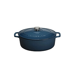 Cocotte ovale en fonte émaillée 29cm bleu - PUC472997 - CHASSEUR