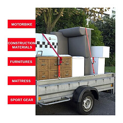 Kit de 4 Sangles d'arrimage - MASTER LOCK - 4367EURDAT - Avec crochets et cliquet - 5m x...