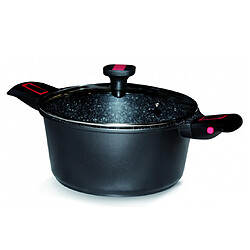 Faitout aluminium anti-adhésif 24cm + couvercle - 383606 - Granit Pro - BAUMALU