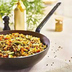 Poêle wok acier doux 32cm - 5617.32 - Mineral B Element. - DE BUYER pas cher