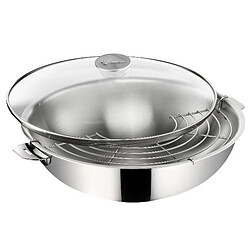 Wok 30cm avec couvercle en verre - 12138042230 - LAGOSTINA