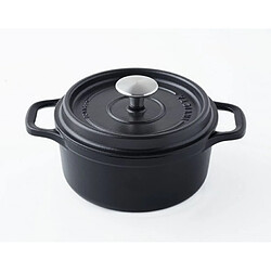 Cocotte ronde en fonte émaillée 26cm noir mat - puv402261 - INVICTA