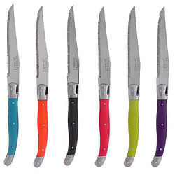 Coffret de 6 couteaux à steak - LOO60011TON - Laguiole Tonic Mix - JEAN DUBOST