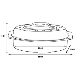 Cocotte ovale en acier carbon 33x20cm - 6106 - Roaster Graniteware - WARMCOOK