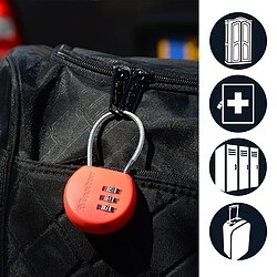 Master Lock 4671EURDCOL Cadenas à Combinaison TSA, Couleur Aléatoire, 8,9 x 4,2 x 1,9 cm