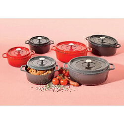 Cocotte ronde en fonte émaillée 22cm rubis - 402220 - INVICTA