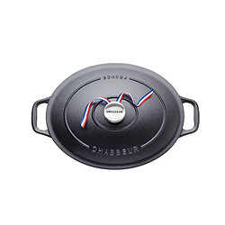 Cocotte ovale en fonte émaillée 29cm noir - PUC472901 - CHASSEUR