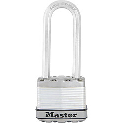 MASTER LOCK Cadenas Haute Sécurité [A Clé] [Acier Laminé] [Extérieur] [Anse XL] M1EURDLJ - Idéal pour les remises, les garages, les clôtures et les portails