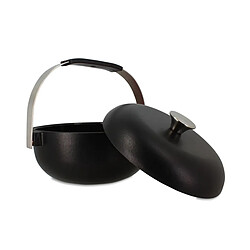 Cocotte ronde en fonte avec émail 24cm noir - 7930205 - Olaf - OGO