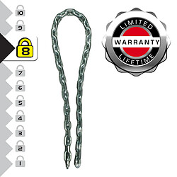 Master Lock 8018EURD Chaîne en acier cémenté, 200 cm x 0,8 cm