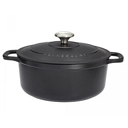Cocotte ronde fonte émaillée 20cm noir - PUC472001 - CHASSEUR
