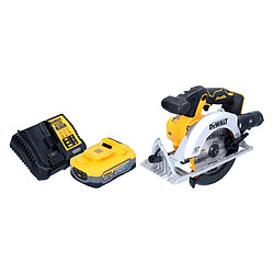 DeWalt DCS 565 H1 Scie circulaire manuelle sans fil 18 V 165 mm Brushless + 1x batterie Powerstack 5,0 Ah + Chargeur