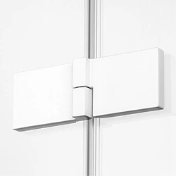 Avis OTITEC Cabine de douche 80x80cm 2 portes pivotantes,SANTORINI WHITE, blanc,acces d'angle