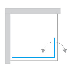 OTITEC Paroi de Douche Italienne - 90 x 195 - SEPTIA - Retour Pivotant 34 cm - Cuivre Brossé pas cher