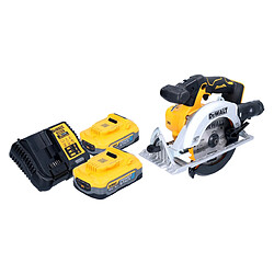 DeWalt DCS 565 H2 Scie circulaire portative sans fil 18 V 165 mm Brushless + 2x Powerstack batterie 5,0 Ah + Chargeur