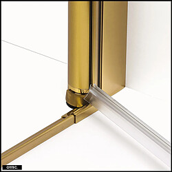 Avis OTITEC Porte de Douche Pliante - 70 x 195 cm - Droite | GOLYA - Laiton Brossé