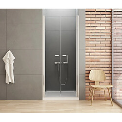 OTITEC Porte de douche battante 170 cm chrome CORFOU CHROME