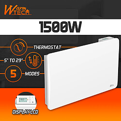 Warm Tech Radiateur inertie céramique 1500 W - IP24 - Fil pilote 6 ordres.