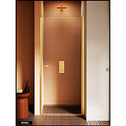 OTITEC Porte de Douche Battante Simple - 70 x 195 cm | GOLYA - Laiton Brossé