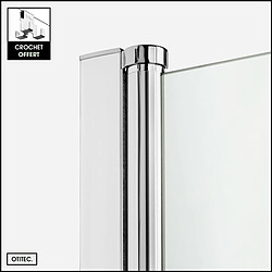 Avis OTITEC Cabine de Douche - 70 x 120 cm - Chrome - Porte Pliante Droite - avec Crochet OFFERT - AURORA