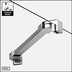 OTITEC Cabine de Douche - 80 x 110 cm - Chrome - Porte Pliante Droite - avec Crochet OFFERT - AURORA
