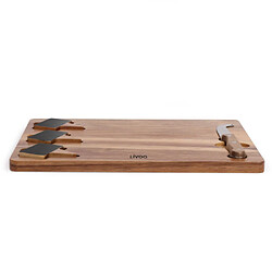 Acheter Livoo Plateau à fromage avec couteau en bois d'acacia