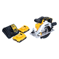 DeWalt DCS 565 D2 Scie circulaire portative sans fil 18 V 165 mm Brushless + 2x batterie 2,0 Ah + Chargeur
