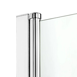 OTITEC Porte de douche battante 170 cm chrome CORFOU CHROME